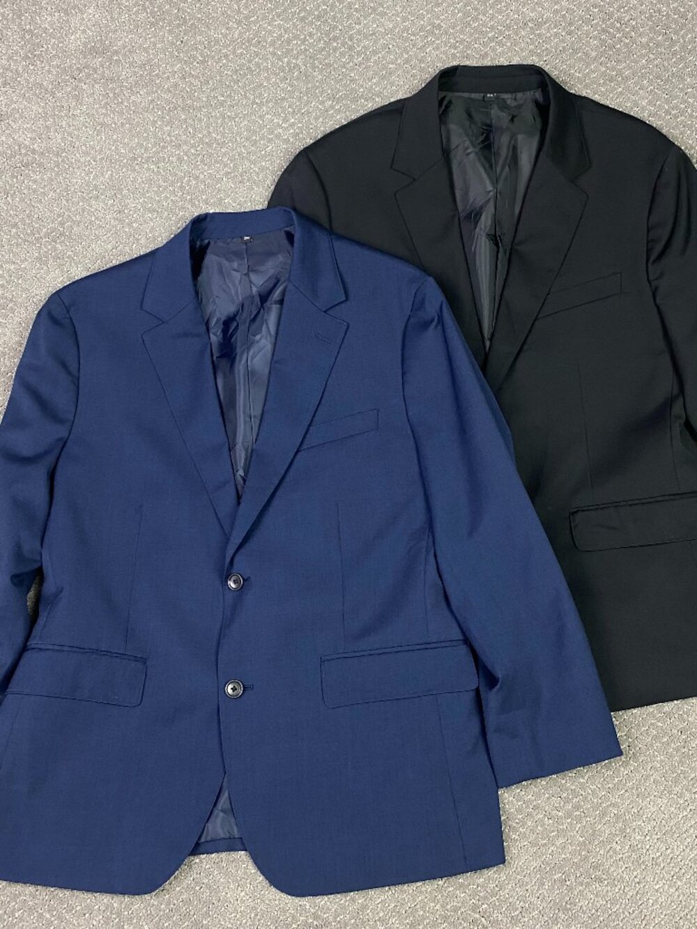 Bonobos Slim Fit Blazer Lot of 2 Mens 42S Blue Black Wool Stretch Sport Coat